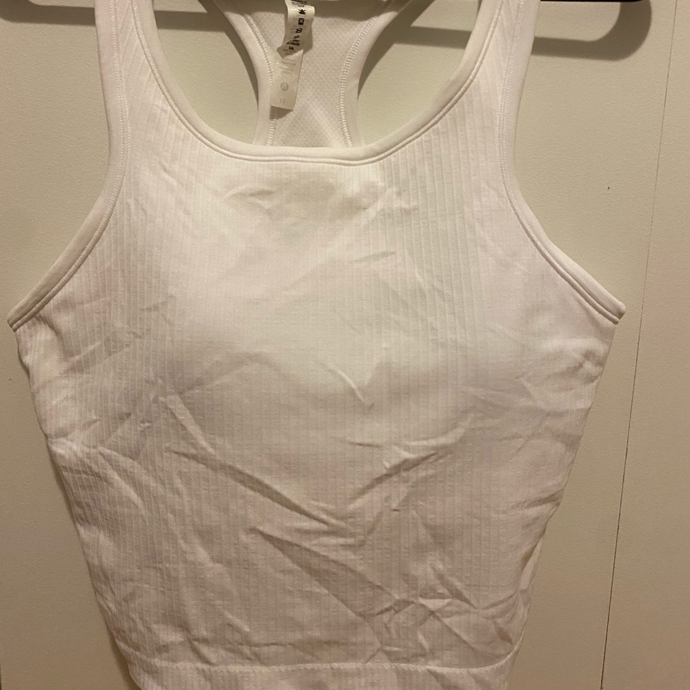 Lululemon white tank top size 12 never worn